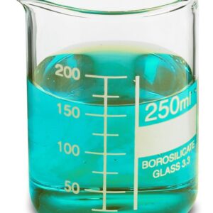 Hach® 50076H Beaker, 250 mL Capacity, Glass/Griffin/Low Form, Pack of 12