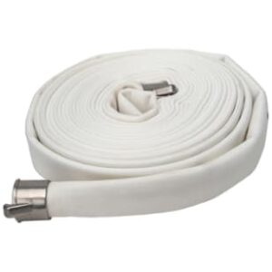 Green Line G1942-150F50 G1942 Double-jacket Industrial Fire Hose Assembly, 1-1/2 in ID, 50 ft L, 300 psi Working, Black rubber