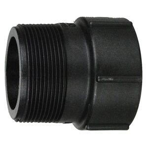 Green Line G16008PB-200 Tote Adapter, 2 in Male Pipe (NPT) x Female Buttress 60 MM Din, Polypropylene