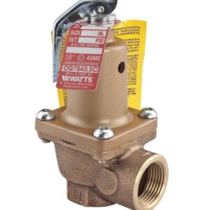 Watts F274435 174A Pressure-Relief Valve, 3/4 in, FNPT x FNPT Drain Port, 50 psi, Bronze Body