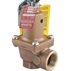Watts F274855 174A Pressure-Relief Valve, 1 in, FNPT x FNPT Drain Port, 125 psi, Bronze Body