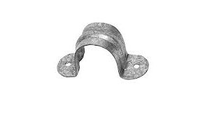 LynCar 1614 Hanging Strip Clamp, 1/2 in Pipe, Galvanized Metal