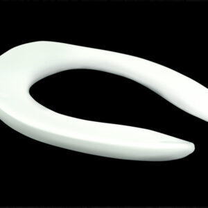 Centoco 500STSCC-001 500 Heavy Duty Toilet Seat, Elongated Bowl, Open Front, Polypropylene, White, Check Hinge