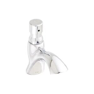 Delta® 87T104 Single-Hole Metering Bathroom Faucet, Commercial, 1.2 gpm, 2.7 in H x Spout, 1 Faucet Hole, Polished Chrome