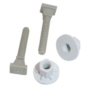 Sioux Chief 425-PB 425 Closet Bolt, 2-1/2 in x 1-15/16 to 2-15/16 in L x Thread, 2-1/2 to 3-1/2 in OAL, Glass-filled Nylon
