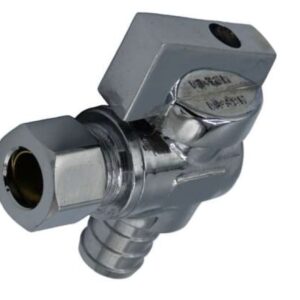 CB Supplies 702020074NL-Z R19 Angle Stop Valve, 1/2 x 3/8 in, PEX x Compression, 1/4-Turn, Lead-Free