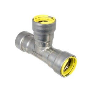 Apollo™ PWR7481650 411G Series PowerPress Gas Tee, 1/2 in, Press, Carbon Steel, HNBR, Grey