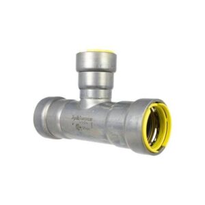 Apollo™ PWR7481751 411RG PowerPress Reducing Gas Outlet/Branch Tee, 1-1/2 x 1/2 in, Press, Carbon Steel, HNBR, Grey