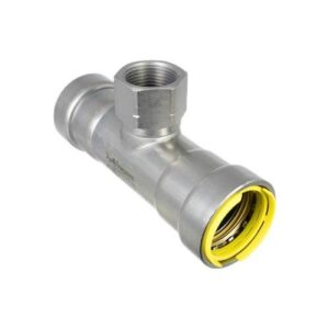 Apollo™ PWR7481870 4712G PowerPress Gas Tee, 1 x 3/4 in, Press x FPT, Carbon Steel, HNBR, Grey