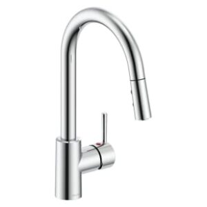Waltec® W28213 Pull-Down Kitchen Faucet, 1.5 gpm, Chrome, 1 Handle