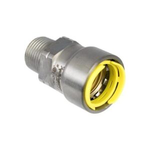 Apollo PWR7482134 404G PowerPress Male Gas Adapter, 2 in Nominal, Steel, HNBR O-Ring, Grey