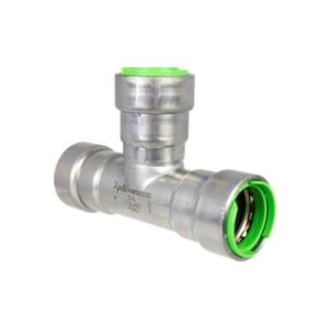 Apollo™ PWR7480396 411 Series PowerPress Tee, 1-1/4 in, Press, Carbon Steel, EPDM, Grey