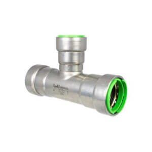 Apollo™ PWR7480431 411R Series PowerPress Reducing Outlet/Branch Tee, 1 x 1/2 in, Press, Carbon Steel, EPDM, Grey