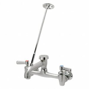 Zurn® Z843M1-RC AquaSpec Service Sink Faucet, Wall Mount, 2 Handles, 7-1/4 to 8-3/4 in Center, 2.2 gpm, Chrome