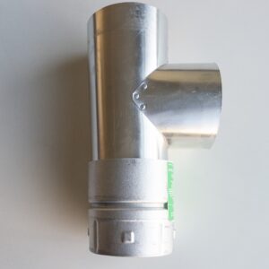 Belvent Manufacturing 110491 Single Wall Tee, Aluminum, 4 in Dia