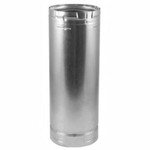 Belvent Manufacturing 120502 Round Rigid Pipe, 5 x 18 in, Aluminum Inner/Galvanized Steel Outer