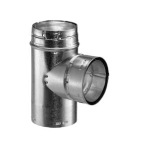 Belvent Manufacturing 120521 Standard Tee, Aluminum Inner/Galvanized Steel Outer, 5 in Dia x 5-1/4 in W