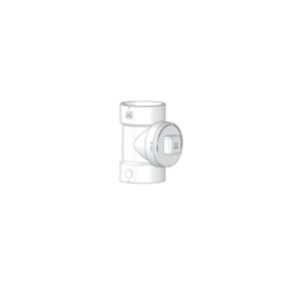 Westlake Pipe & Fittings DL443-040G Type M Low-Rise Line Cleanout Tee, 4 in Cleanout, 	PVC DWV