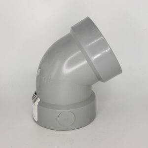 Westlake Pipe & Fittings DL319-030 Low-Rise 60 deg Elbow, 3 in, Hub x Hub, PVC