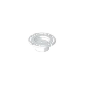 Westlake Pipe & Fittings DL1803KOPR Adjustable Low-Rise Closet Flange, 4 x 3 in Pipe, PVC DWV, Light Gray
