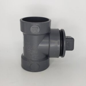 Westlake Pipe & Fittings DH12901G High-Rise Line Cleanout, 1-1/2 in, Hub x Hub x Gasket Plug, PVC