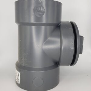 Westlake Pipe & Fittings DH12903G High-Rise Line Cleanout, 3 in, Hub x Hub x Gasket Plug, PVC