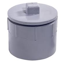 Westlake Pipe & Fittings DH9402G High-Rise Tube End Cleanout, 2 in, Hub x Gasket Plug, PVC