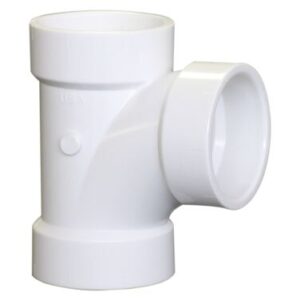 Westlake Pipe & Fittings DH400-422 High-Rise Sanitary Tee, 4 x 3 in, Hub x Hub x Hub, PVC