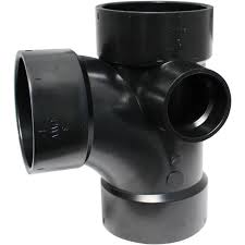 Westlake Pipe & Fittings DH154-2L High-Rise Left-Hand Sanitary Tee Side Inlet, 4 x 2 in, Hub x Hub x Hub x Hub Side Inlet, PVC