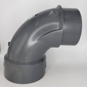 Westlake Pipe & Fittings DH302-080 High-Rise 90 deg Elbow, 8 L in, Spigot x Hub, PVC