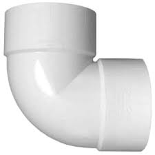 Westlake Pipe & Fittings DH281 High-Rise 90 deg Elbow, 1-1/2 in, Spigot x Hub, PVC