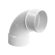 Westlake Pipe & Fittings DH253-4CB High-Rise 90 deg Reducing Elbow, 4 x 3 in, Spigot x Hub, PVC