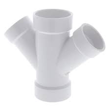 Westlake Pipe & Fittings DH321 High-Rise 45 deg Wye, 1-1/2 in, Spigot x Hub x Hub, PVC