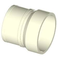 Westlake Pipe & Fittings DH119-030 High-Rise M-J Spigot Adapter, 3 in, MJ Spigot x Hub, PVC