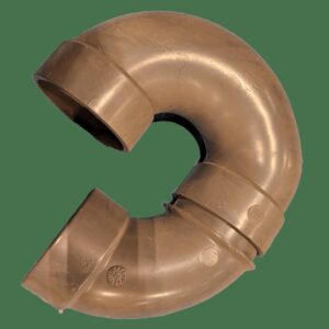 Westlake Pipe & Fittings DH706-040 High-Rise Solvent Weld P-Trap, 4 in, Dark Gray, PVC DWV, Hub x Hub Connection, Dark Gray