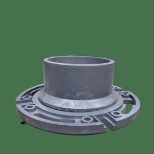 Westlake Pipe & Fittings DH1803PR Adjustable High-Rise Closet Flange, 4 x 3 in Pipe, PVC DWV, Dark Gray