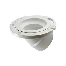 Westlake Pipe & Fittings DH1803-45PR High-Rise Moulded Adjustable 45 deg Discharge Closet Flange, 3 in ID x 4 in OD, PVC