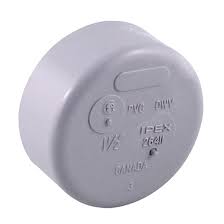 Westlake Pipe & Fittings DH116-020 High-Rise DWV End Cap Hub, 2 in, PVC