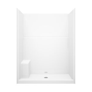 MAAX® 107106-000-002-002 107106 Shower Stall, 60 in L x 33 in W x 78 in H, Acrylic, White