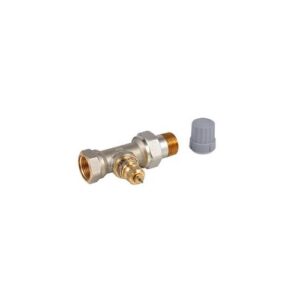 Danfoss 013G8020 RA 2000 Straight Thermostatic Radiator Valve, 3/4 in, FPT x MPT, Union Tailpiece