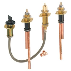 Brizo® R64707 4-Hole Roman Tub Rough-In, 5/8 in Inlet, Solid Fabricated Brass Body