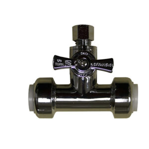 LynCar 1375040LF Tee Valve, 1/2 x 1/2 x 1/4 in, OD x OD x OD