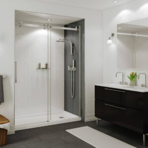 MAAX® 420005-501-001-100 Maax B3 SQUARE 6032 Shower Base, White, Left Drain, 59-7/8 in L x 31-7/8 in W x 3 in D