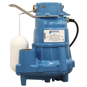 Goulds GSP0511 Effluent Pump, 71 gpm Max Flow, 10 ft Rated Head, Automatic, 23 ft Max Head, 1/2 hp, 115 V, 60 Hz, 1 Phase