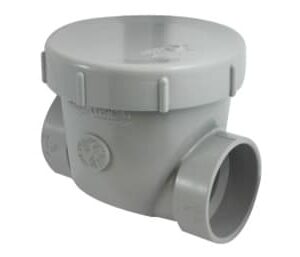 Canplas 223281 PVC DWV Backwater Valve, 1-1/2 in, H x H, Gray