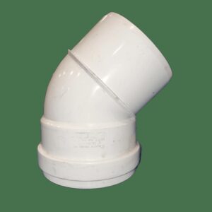 Westlake Pipe & Fittings G406 45 deg Elbow, 6 in, Gasketed Sewer x Spigot, SDR 35, PVC