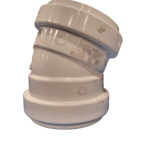 Westlake Pipe & Fittings G1704 22.5 deg Elbow, 4 in, Gasketed Sewer, SDR 35, PVC