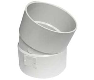 Canplas 414206BC PVC Sewer/Drainline 22.5 deg Elbow, 6 in, H x H