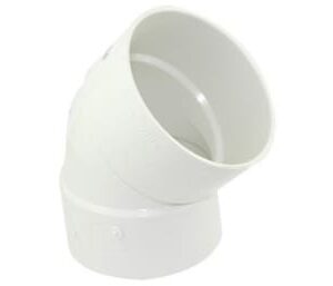 Canplas 414183BC PVC Sewer/Drainline 45 deg Elbow, 3 in, H x H