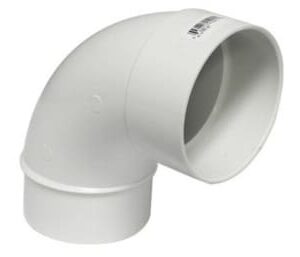 Canplas 414174BC PVC Sewer/Drainline 90 deg Elbow, Long Turn, 4 in, H x Sp